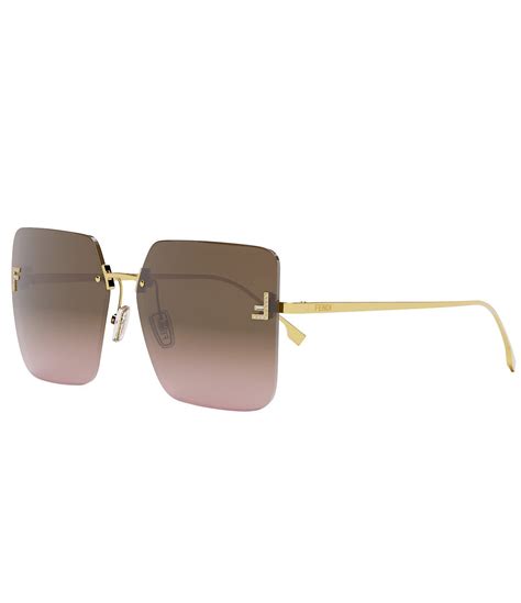 fendi square frame sunglasses|fendi geometric sunglasses.